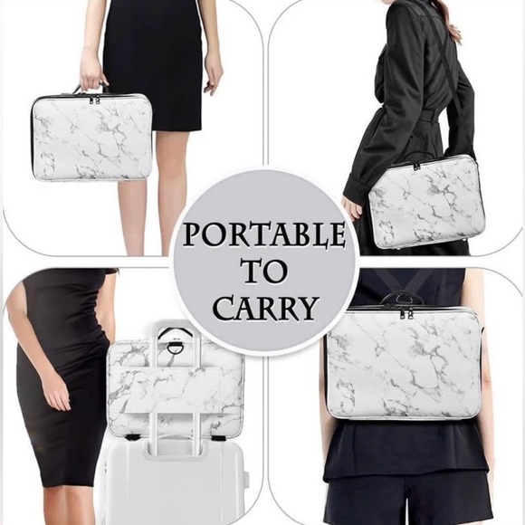 NEW Makeup OR Electronics Case - Cosmetic Bag Organizer with Adjustable Dividers - Picture 7 of 8